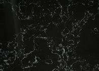 Superficie solida di Carrara della pietra nera del quarzo per la decorazione interna