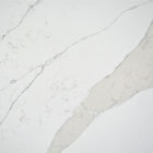 Quarzo bianco lucidato di pietra costruito del quarzo 3200*1800 Calacatta