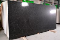 Taglio UV facile della macchia 25mm di Carrara della pietra artificiale nera leggera del quarzo