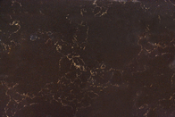 Colore artificiale di superficie solido del nero della pietra del quarzo del controsoffitto della cucina