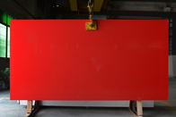 Applicazione di pietra 3000*1400mm di Commerical del controsoffitto del quarzo artificiale di colore rosso della scintilla