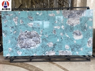 Marmo di marmo di lusso blu della decorazione interna che guarda la parete di pietra di Backgroud del controsoffitto del quarzo