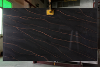 La pietra termoresistente del quarzo del nero di Calacatta completa per la parete di progettazione della cucina