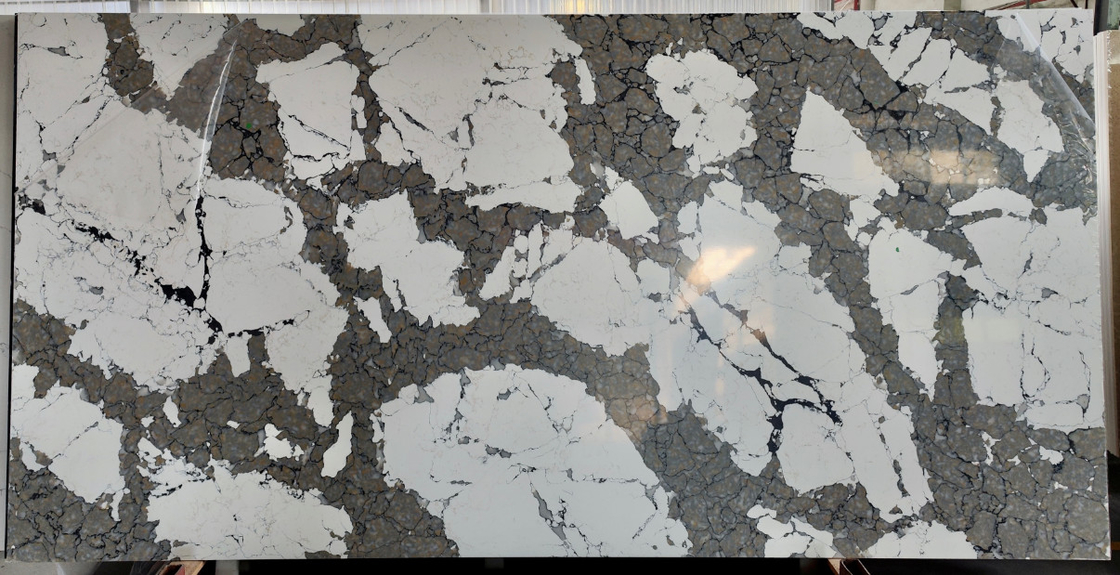 Marmo dello SGS come il piano d'appoggio superiore del quarzo del marmo del granito delle pareti laterali della pietra del Faux dell'isola del quarzo